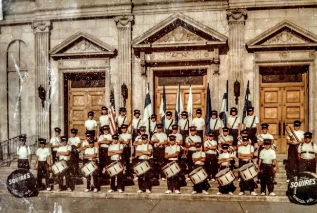 1964 Queensmen Squires in front of church