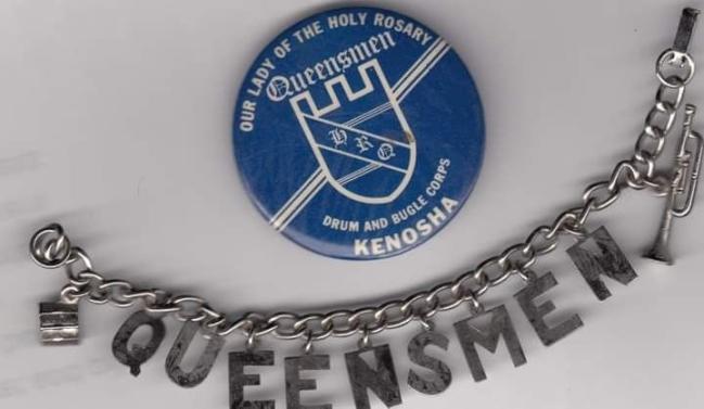 OLHR Queensmen drum and bugle corps button & jewelry